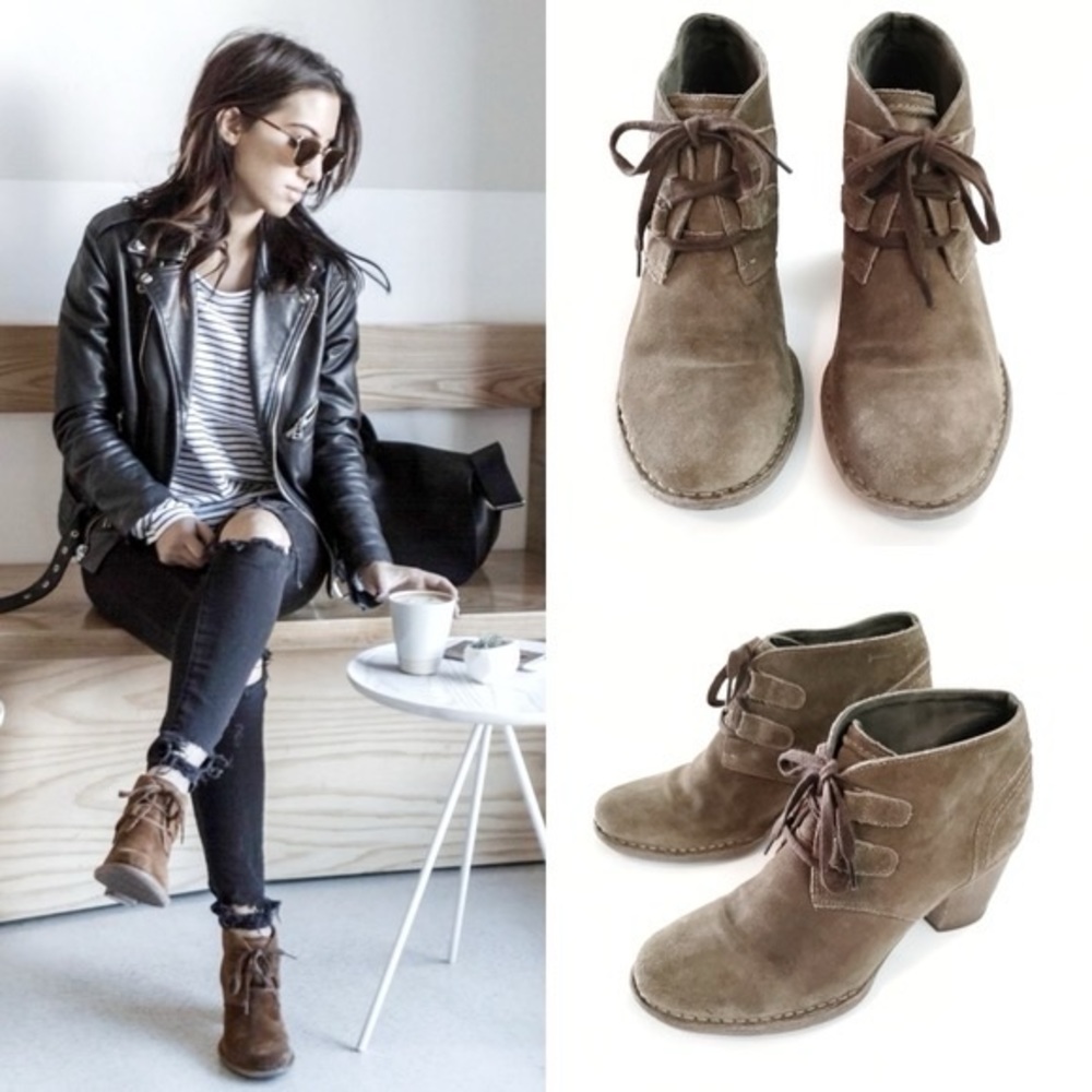 Clarks Carleta Lyon Womens Tan  Nubuck Ankle & Booties Boots Size 7